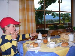 Ich fr&uuml;hst&uuml;ckte.